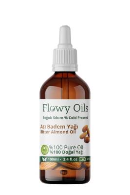 Flowy Oils Acı Badem Yağı %100 Doğal Bitkisel Sabit Yağ Bitter Almond Oil 100ml - 1