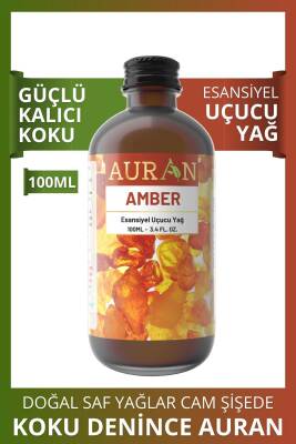 Amber Esansiyel Uçucu Koku Yağı Difüzör Esansı Buhurdanlık Yağı Aromaterapi Yağı 100ml - 1