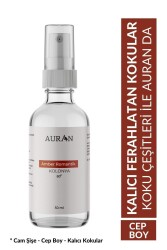 Auran Amber Romantik Cam Şişe 80 Derece Kolonya 50ml - 1