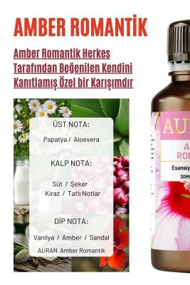 Amber Romantik Esansiyel Uçucu Koku Yağı Difüzör Esansı Buhurdanlık Yağı Aromaterapi Yağı 30ml - 2