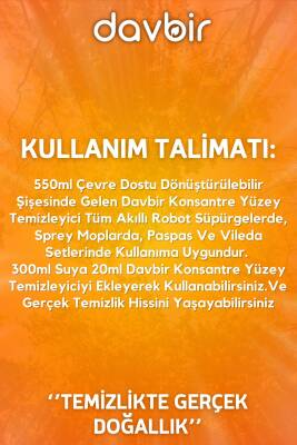 Davbir Amber Romantik Kokulu Akıllı Robot Süpürge Deterjanı,Sprey Mop Deterjanı,Yüzey Temizleyici 550ml - 6