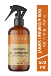 Amber Romantik Parfümlü Oda ve Çamaşır Spreyi Ortam ve Kumaş Kokusu Amber Romantic Room Spray 500ml - 1