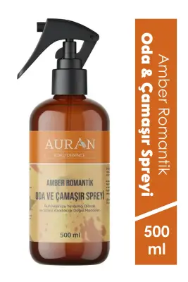 Amber Romantik Parfümlü Oda ve Çamaşır Spreyi Ortam ve Kumaş Kokusu Amber Romantic Room Spray 500ml - 1