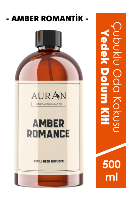 Auran Amber Romantik Yedek Çubuklu Oda Ve Ortam Kokusu Esansı Yedek Dolum Şişe Amber Romantic 500ml - 1