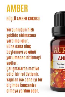 Amber Esansiyel Uçucu Koku Yağı Difüzör Esansı Buhurdanlık Yağı Aromaterapi Yağı 10ml - 10