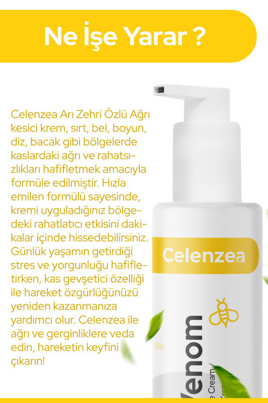 Arı Zehri Özlü Ağrı Kesici Masaj Kremi Pain Relief Massage Cream 100ml - 2