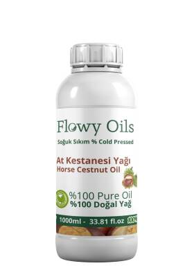 Flowy Oils At Kestanesi Yağı %100 Doğal Bitkisel Sabit Yağ Horse Chestnut Oil 1000ml 1 Litre - 1