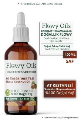 Flowy Oils At Kestanesi Yağı %100 Doğal Bitkisel Sabit Yağ Horse Chestnut Oil 100ml - 1