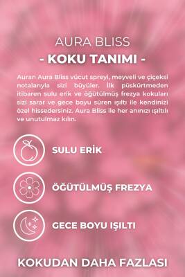 Aura Bliss Parfümlü Kadın Vücut Spreyi Vücut Kokusu Vücut Misti Body Mist Spray 150ml - 2