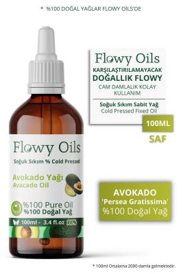 Flowy Oils Avokado Yağı %100 Doğal Bitkisel Sabit Yağ Avacado Oil 100ml - 1