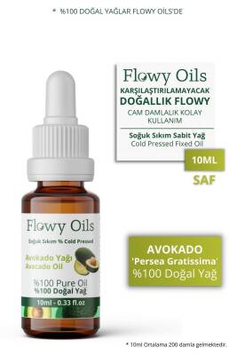 Flowy Oils Avokado Yağı %100 Doğal Bitkisel Sabit Yağ Avocado Oil 10ml - 1