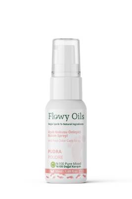 Flowy Oils Ayak Koku Giderici Bebek Pudrası Kokulu Bitkisel Içerik Ayak Deodarant Aya Koku Önleyici Sprey 50ml - 2