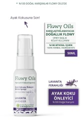 Flowy Oils Ayak Koku Giderici Lavanta Kokulu Bitkisel Içerik Ayak Deodarant Ayak Koku Önleyici Sprey 50ml - 1