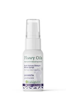 Flowy Oils Ayak Koku Giderici Lavanta Kokulu Bitkisel Içerik Ayak Deodarant Ayak Koku Önleyici Sprey 50ml - 3