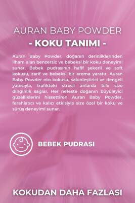 Baby Powder Oto Kokusu İp Askılı Araç Kokusu Uzun Süre Kalıcı Bebek Pudrası Araba Kokusu 8ml - 3