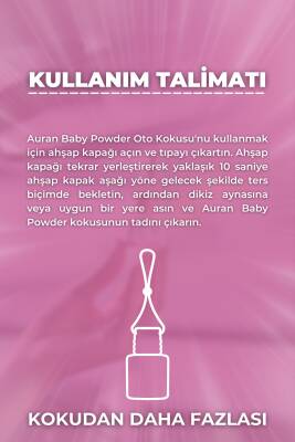 Baby Powder Oto Kokusu İp Askılı Araç Kokusu Uzun Süre Kalıcı Bebek Pudrası Araba Kokusu 8ml - 6