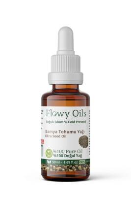 Flowy Oils Bamya Tohumu Yağı %100 Doğal Bitkisel Sabit Yağ Okra Seed Oil 50 ml - 1