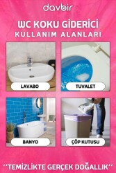 Davbir Bebek Pudrası Kokulu Wc Kötü Koku Giderici Ultra Kalıcı Yüzey Parfümü 250ml - 5