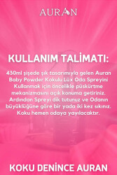 Auran Bebek Pudrası Oda Spreyi Oda Kokusu Oda Parfümü Kalıcı Oda Kokusu Baby Powder Room Spray 350ml - 9