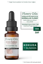 Flowy Oils Bebek Pudrası Saf Esansiyel Uçucu Koku Yağı Esans Buhurdanlık Yağı Difüzör Esansı Fragrance10ml - 1