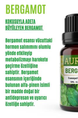 Bergamot Esansiyel Uçucu Koku Yağı Difüzör Esansı Buhurdanlık Yağı Aromaterapi Yağı 10ml - 10