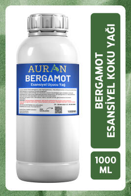 Auran Bergamot Esansiyel Uçucu Yağ Esans Koku Yağı Hobi Esans Mum Sabun Oda Kokusu 1000ml - 1