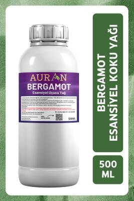 Auran Bergamot Esansiyel Uçucu Yağ Esans Koku Yağı Hobi Esans Mum Sabun Oda Kokusu 500ml - 1