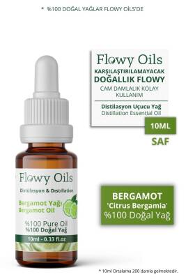 Flowy Oils Bergamot Yağı %100 Doğal Bitkisel Uçucu Yağ Bergamot Oil 10 ml - 1