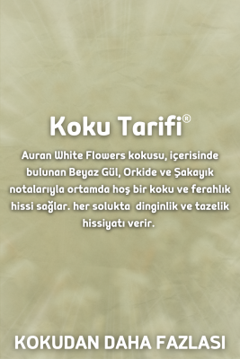 Auran Beyaz Çiçekler Yedek Çubuklu Oda Ve Ortam Kokusu Esansı Yedek Dolum Şişe White Flowers 500ml - 2