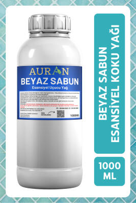 Auran Beyaz Sabun Esansiyel Uçucu Yağ Esans Koku Yağı Hobi Esans Mum Sabun Oda Kokusu 1000ml - 1