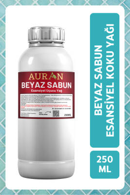 Auran Beyaz Sabun Esansiyel Uçucu Yağ Esans Koku Yağı Hobi Esans Mum Sabun Oda Kokusu 250ml - 1