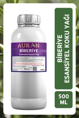 Auran Biberiye Esansiyel Uçucu Yağ Esans Koku Yağı Hobi Esans Mum Sabun Oda Kokusu 500ml - 1