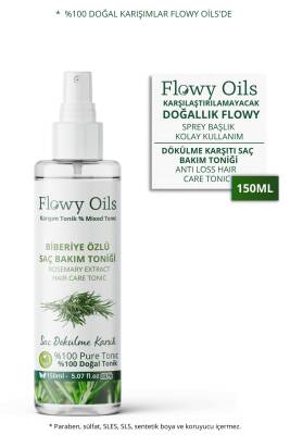 Flowy Oils Biberiye Özlü Saç Dökülme Karşıtı Saç Kökü Güçlendirici %100 Doğal Ve Bitkisel Saç Toniği 150ml - 6