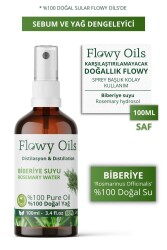 Flowy Oils Biberiye Suyu Sebum Ve Yağ Dengeleyici Cam Şişe %100 Tam Saf Doğal Yağlı Hidrosöl Rosemary 100ml - 1