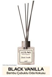 Black Vanilya Çubuklu Oda Kokusu Bambu Kokusu Kare Şişe Black Vanilla Reed Diffuser 100ml - 1