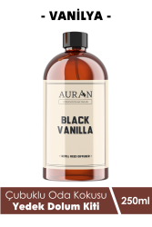 Auran Black Vanilla Yedek Çubuklu Oda Ve Ortam Kokusu Esansı Yedek Dolum Şişe White Rose 250ml - 1