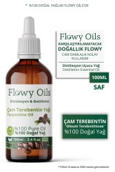 Flowy Oils Çam Terebentin Yağı %100 Doğal Bitkisel Uçucu Yağ Turpentine Oil 100ml - 1