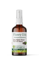 Flowy Oils Çay Ağacı Suyu Cilt Besleyici Onarıcı Cam Şişe %100 Tam Saf Doğal Yağlı Distilasyon Hidrosöl 100ml - 2