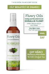 Flowy Oils Çay Ağacı Suyu Cilt Besleyici Ve Onarıcı %100 Tam Saf Doğal Yağlı Distilasyon Hidrosöl Suyu 50ml - 1