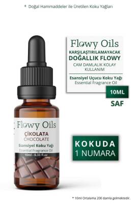 Flowy Oils Çikolata Saf Esansiyel Uçucu Koku Yağı Esans Buhurdanlık Yağı Difüzör Esansı Fragrance Oil 10ml - 1