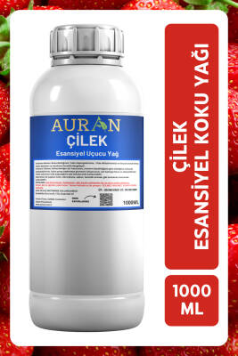 Auran Çilek Esansiyel Uçucu Yağ Esans Koku Yağı Hobi Esans Mum Sabun Oda Kokusu 1000ml - 1