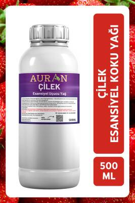 Auran Çilek Esansiyel Uçucu Yağ Esans Koku Yağı Hobi Esans Mum Sabun Oda Kokusu 500ml - 1