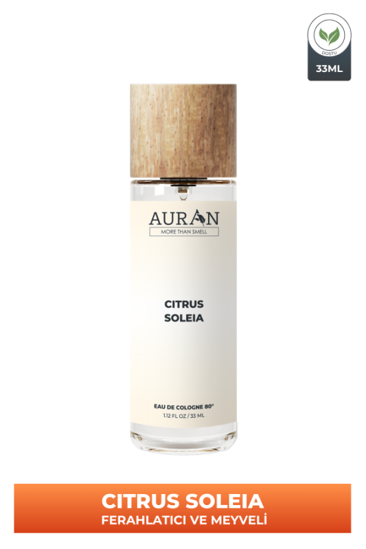 Citrus Soleia Cam Şişe 80 Derece Kolonya Premium Eau de Cologne 33ml - 1