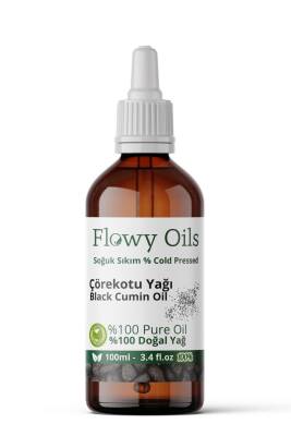 Flowy Oils Çörekotu Yağı %100 Doğal Bitkisel Sabit Yağ Black Cumin Oil 100ml - 1