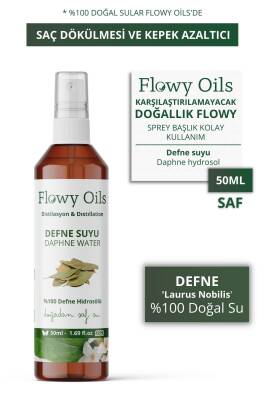 Flowy Oils Defne Suyu %100 Tam Saf Doğal Yağlı Distilasyon Hidrosöl Suyu Tonik Daphne Hydrosol Tonic 50ml - 1