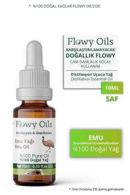 Flowy Oils Emu Yağı %100 Doğal Bitkisel Uçucu Yağ Emu Oil 10ml - 1