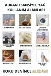 Auran Favori 10'lu Set Esansiyel Uçucu Yağ Buhurdanlık Yağı Hava Nemlendirici Aroma Difüzörü Kokusu Esans - 3