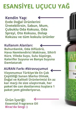 Auran Favori 10'lu Set Esansiyel Uçucu Yağ Buhurdanlık Yağı Hava Nemlendirici Aroma Difüzörü Kokusu Esans - 2