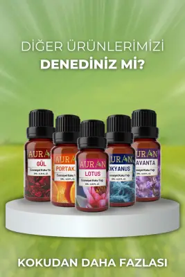 Auran Favori Set Esansiyel Uçucu Yağ Buhurdanlık Yağı Hava Nemlendirici Aroma Difüzörü Kokusu Esans 6x - 3