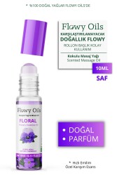 Flowy Oils Floral Doğal Karışım Esansiyel Yağ Uçucu Yağ Karışımı Etkili Koku, Esans Doğal Roll-on 10ml - 1